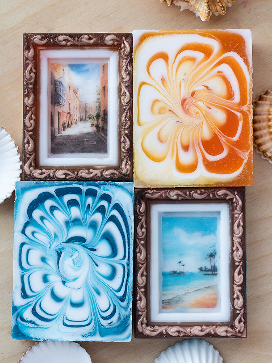 I’ve Made My First Small Watercolor Soap Picture Gallery!