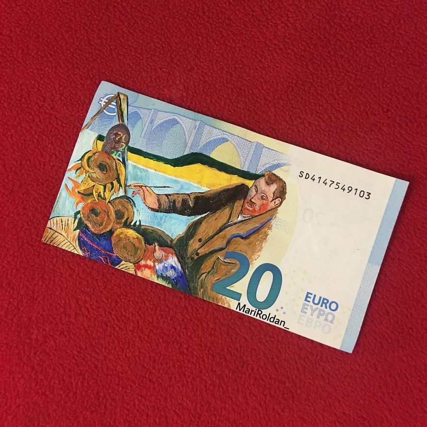 Mari Roldán The Young Artist Who Paints On Money