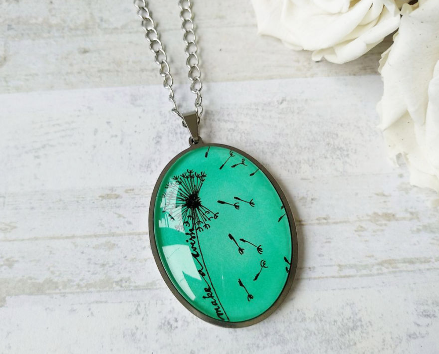 My Friend Challenged Me And I Did It, I Turned My Canvas Ink Drawings Into Jewelry.