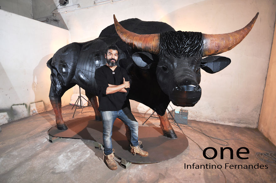 Steel Installation By Sculpture Artist Infantino Fernandes