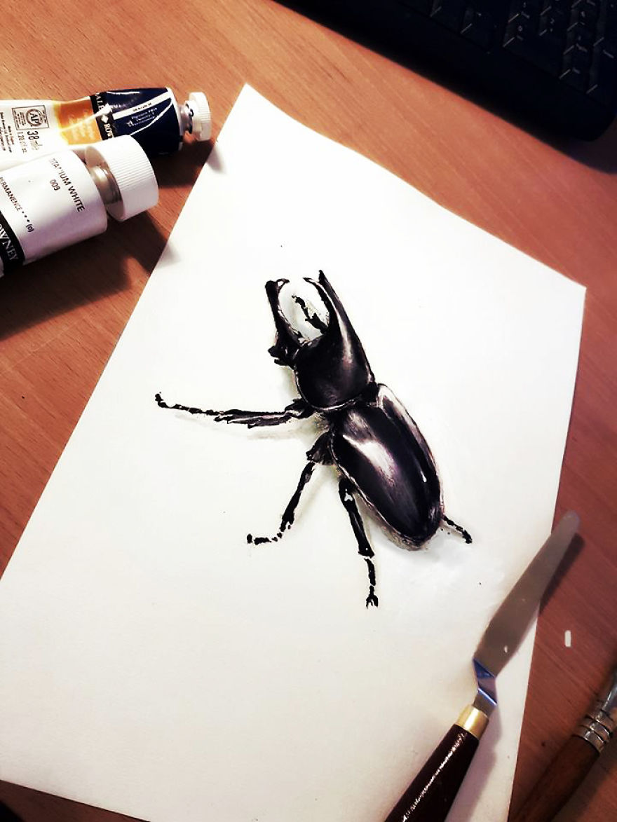 3D Insect Paintings And Watercolors Of Music Icons I've Produced Over The Years