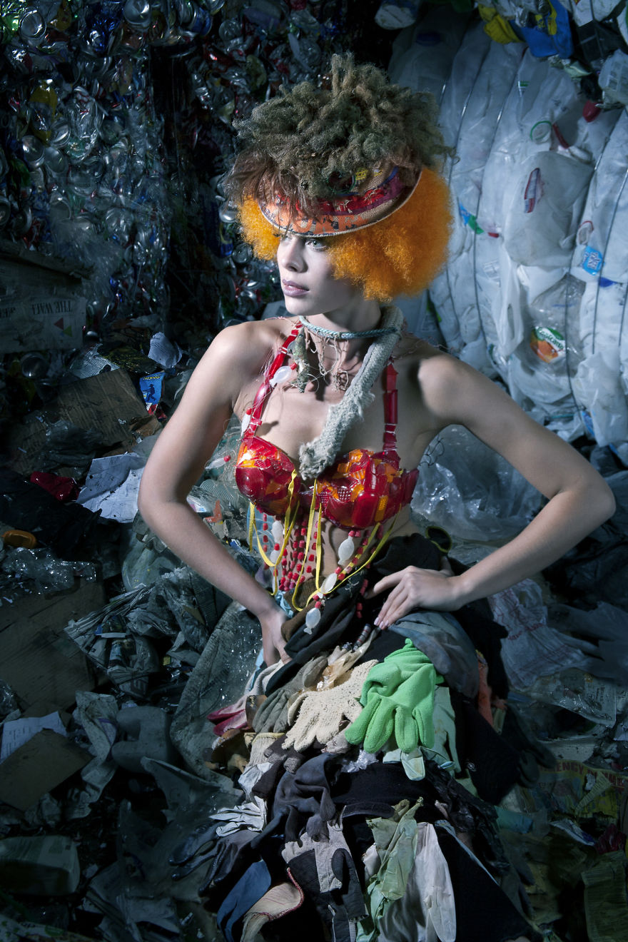 We Created A Fashion Collection Made Entirely Of Washed Up Trash Found On The Beach