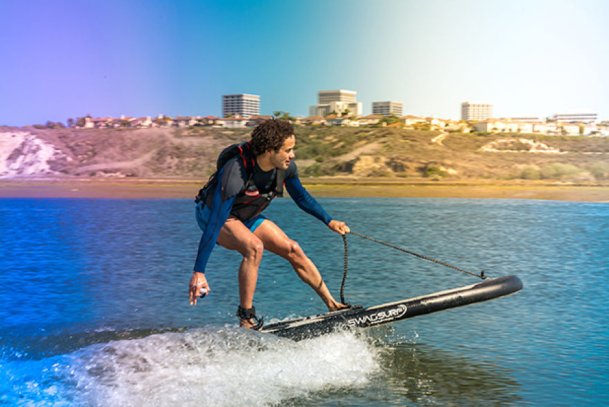 Waves? Where We're Going, We Don't Need Waves. Introducing The Swagsurf Electric Jetboard. Waves? Where We're Going, We Don't Need Waves. Introducing The Swagsurf Electric Jetboard.