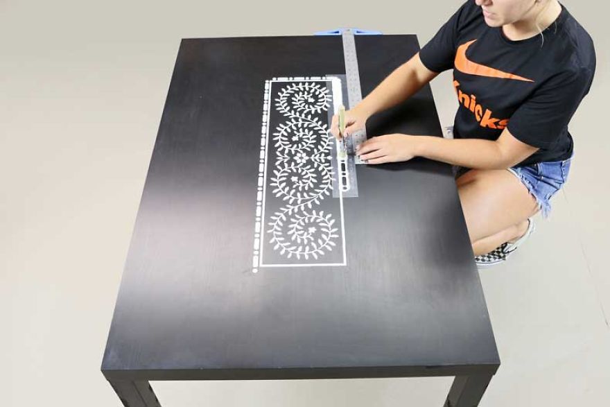 Take Your Ikea Coffee Table From Bland To Grand With An Inlay Stencil Kit