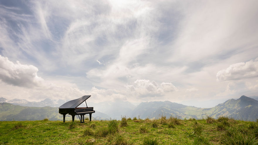 Two Guys Flew A Grand Piano Up A Swiss Mountain And Filmed An Awesome Music Video Two Guys Flew A Grand Piano Up A Swiss Mountain And Filmed An Awesome Music Video