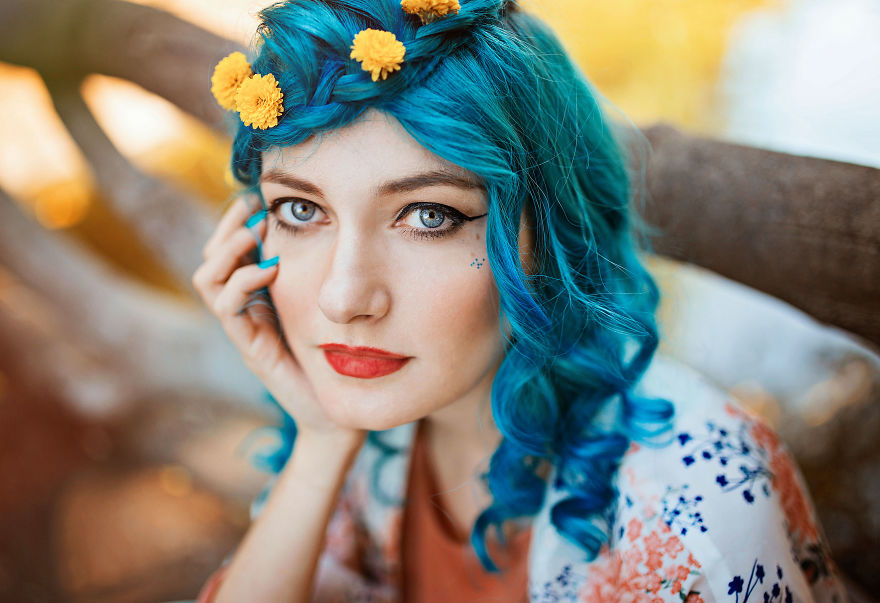 I Create Dreamy Portraits Inspired By Colored Hair And Fairytales