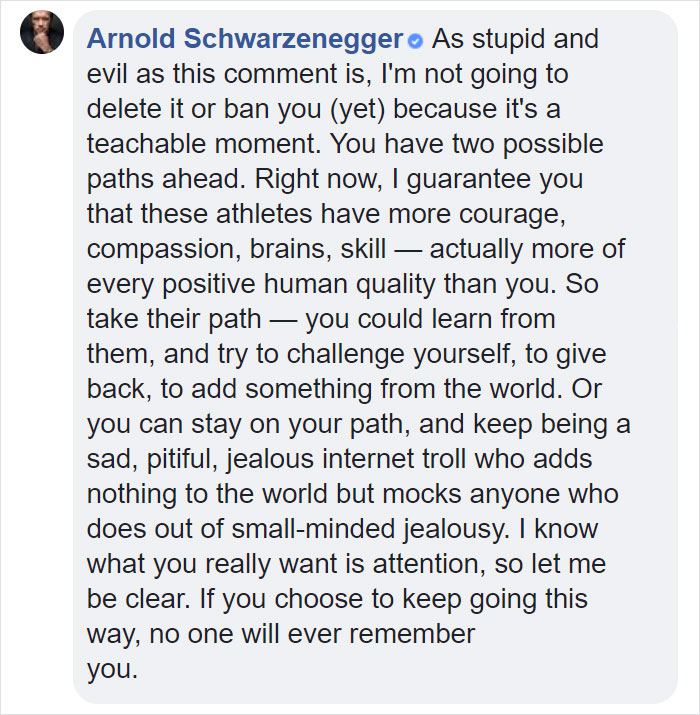 People Are Applauding The Way Schwarzenegger Responded To An Internet User Who Was Depressed For Months