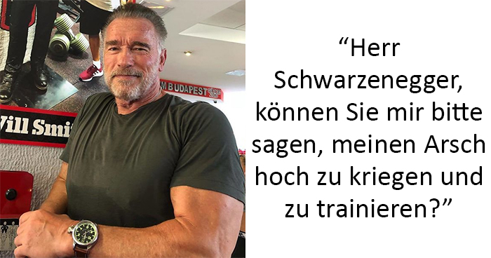 Die Leute feiern, wie Arnie Schwarzenegger einem Fan antwortete, der seit Monaten mit Depressionen kämpft