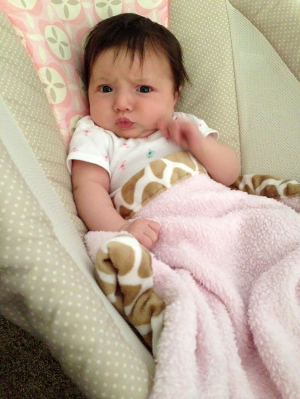My 2-Month-Old Just Did Her First "Blue Steel" Look