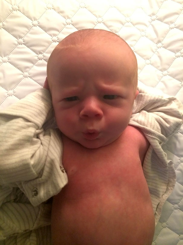 My Son Is Only 2-Weeks-Old, But He's Already Mastered Blue Steel