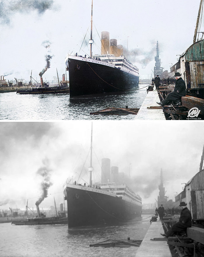 Titanic Prepares To Leave Port, 1912