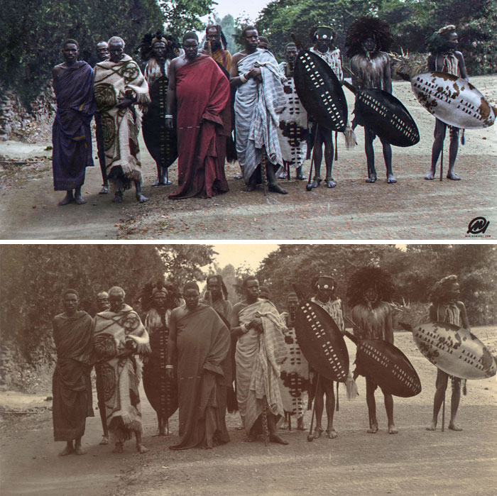 Angoni Warriors At King George V’s Coronation Celebrations, Zomba, 1911