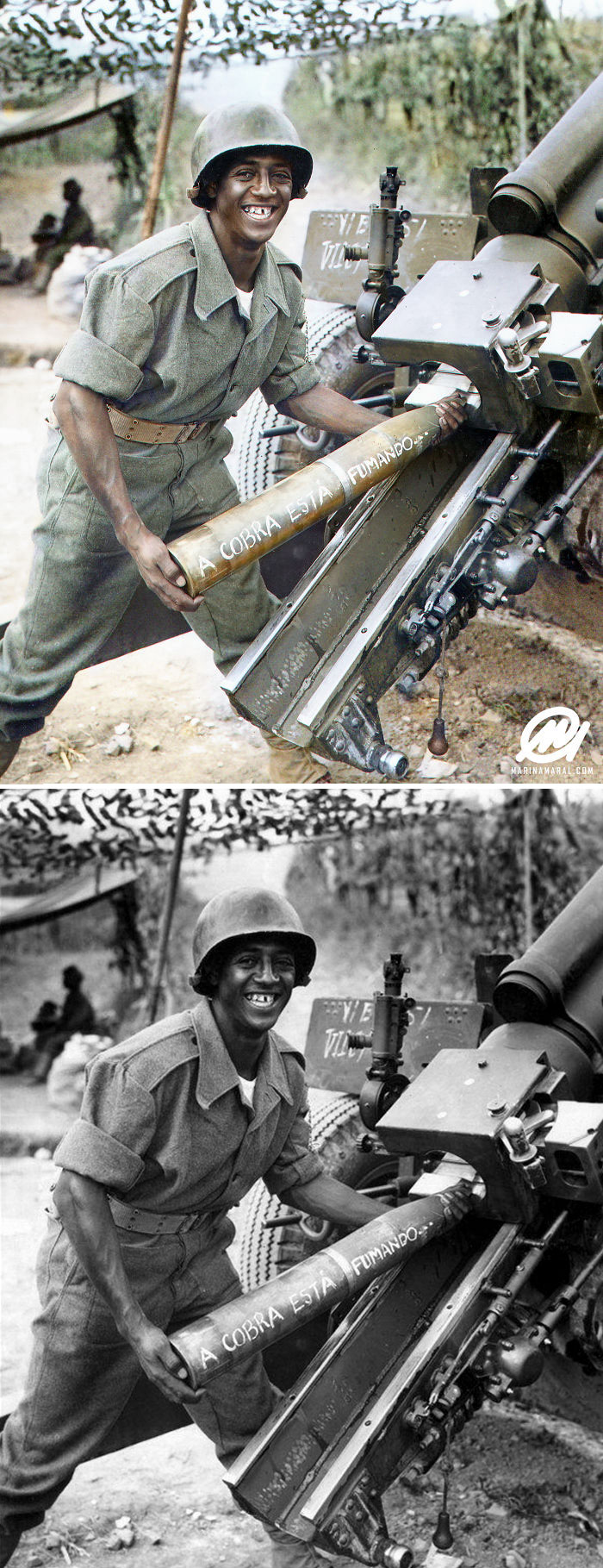 Brazilian Army Pvt. Francisco De Paula Of The Brazilian Expeditionary Force During The Italian Campaign, WWII
