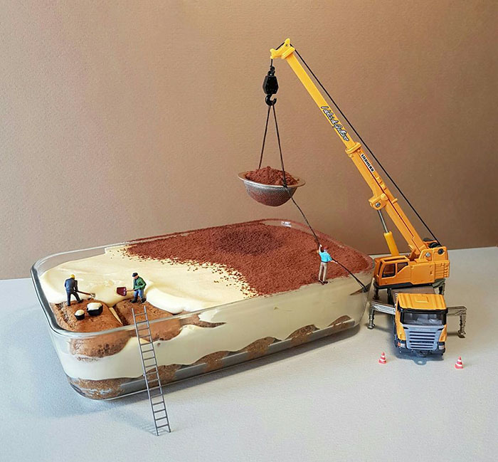 Confectioner Uses Desserts And Miniature People To Create Imaginary Situations