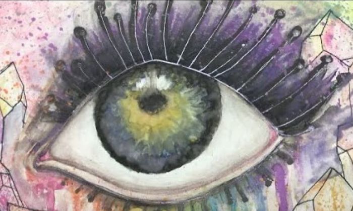 Watercolor Eye Painting Step-By-Step Fast Motion Art By Angelica Koffel