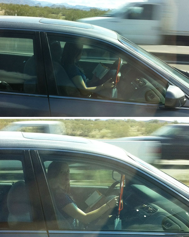 Caught Reading A Book While Driving