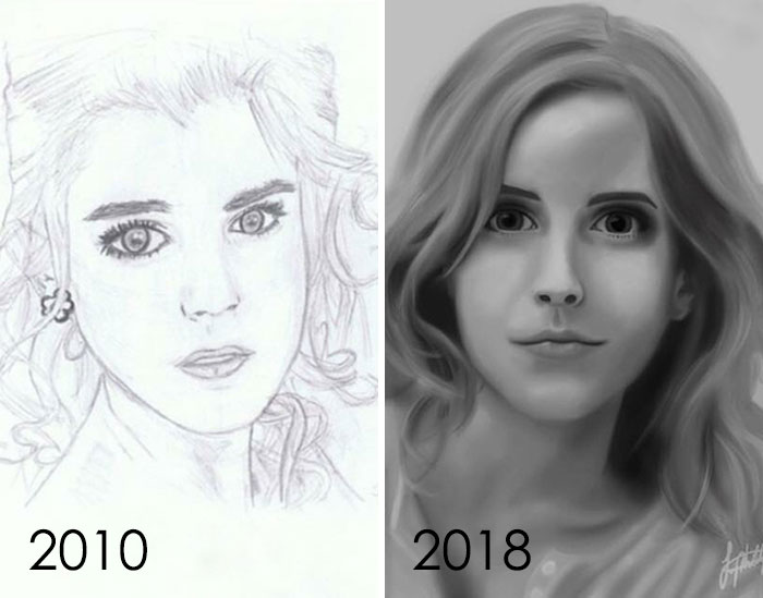 Miss Emma Watson Portrait Progress