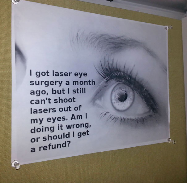 I Work In An ENT/Eye Clinic. One Of My Coworkers Had This At His Desk