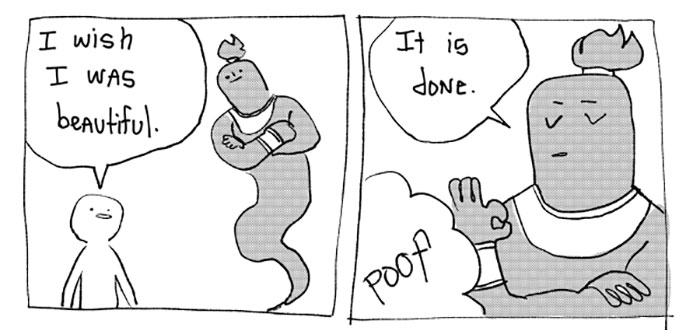 Wholesome Genie Makes Wishes Come True, But He Does It With A Twist