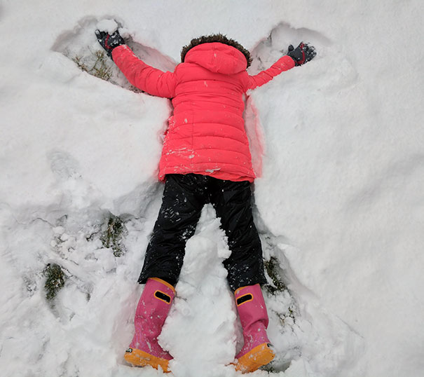 Explained How To Make "Snow Angels" To My Kids. Forgot One Important Detail