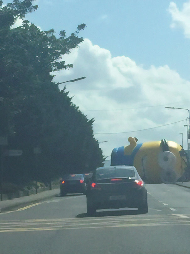 So There's A Minion Blocking Traffic In Dublin