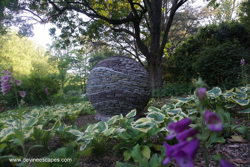 I Build Garden Sphere Sculptures From Pieces Of Stone, Using No Glue Or Cement
