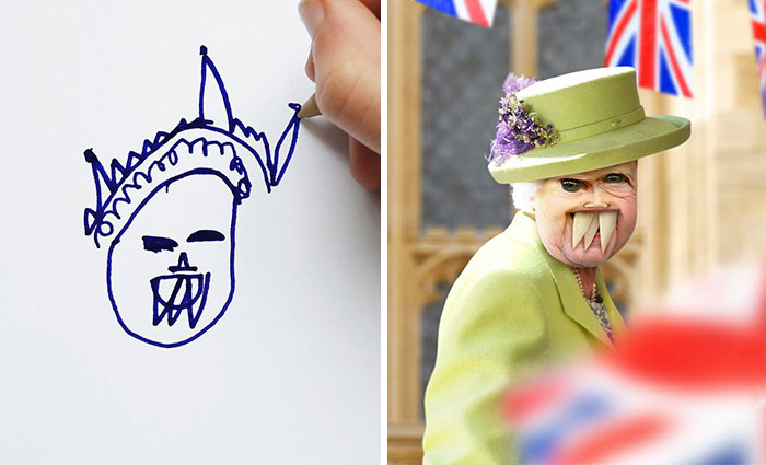 Dad Shows What Would Happen If Children’s Drawings Became Reality, And The Results Are Both Terrifying And Funny
