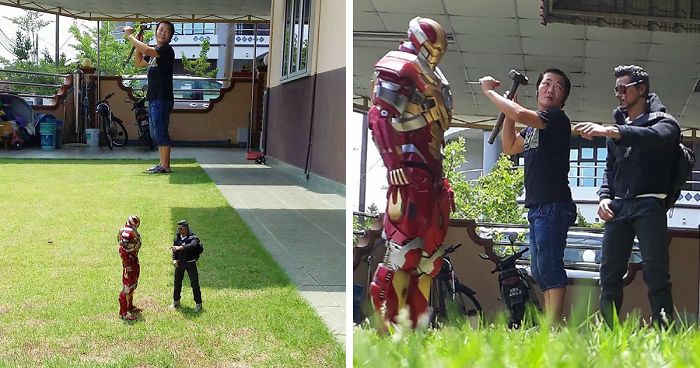The Way This Man Takes Pictures With Superheroes Is Both Genius And Funny