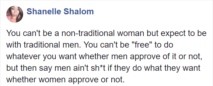 Woman Shares Her Opinion About 'Non-Traditional' Women, And The Internet Claps Back
