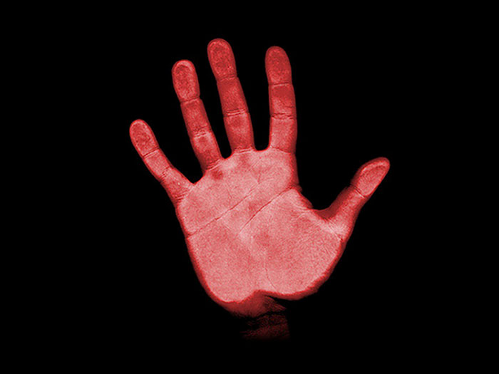 Scanned hand
