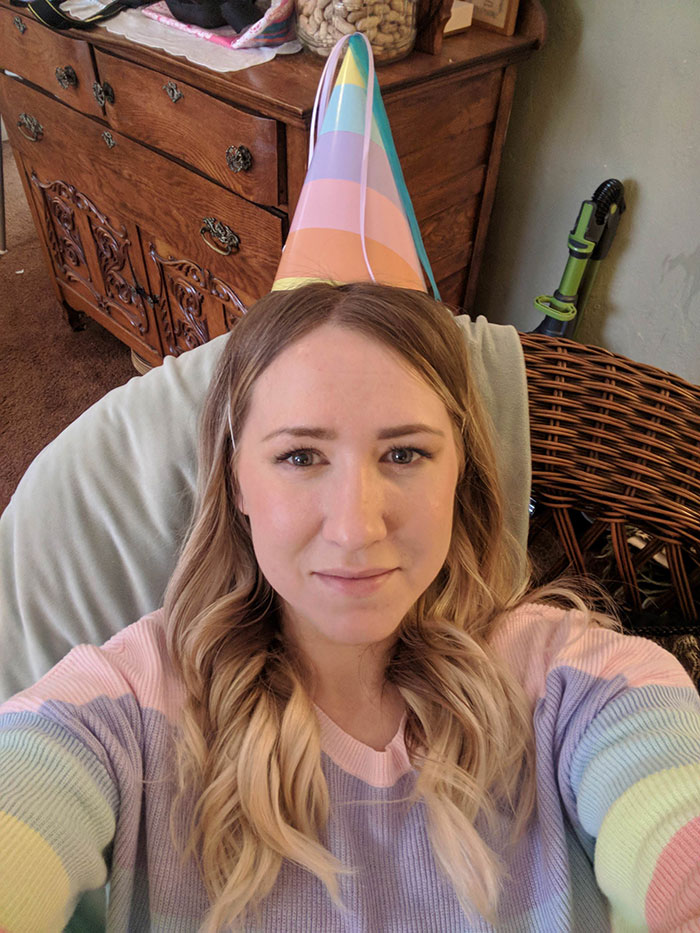 I Accidentally Matched My Sweater With My Daughter's Birthday Hats