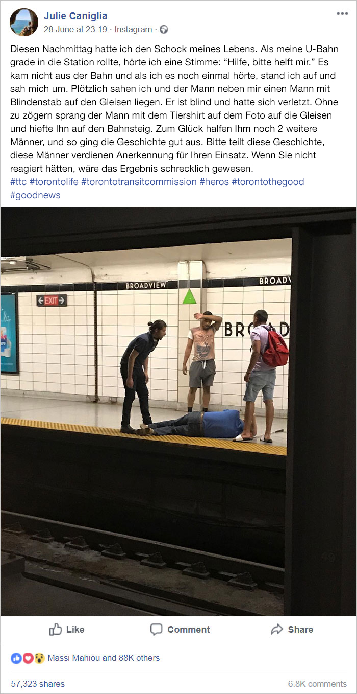 Dieser Mann sprang auf U-Bahn Schienen und rettete einen Blinden