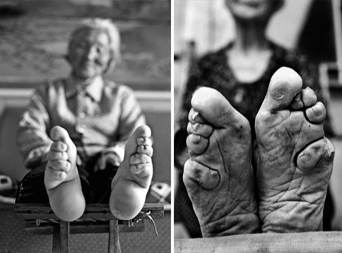 Čínska tradícia 10. storočia - väzba nôh