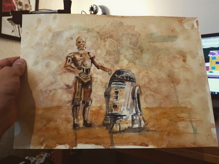 Some Star Wars Watercolours I've Painted Over The Years.