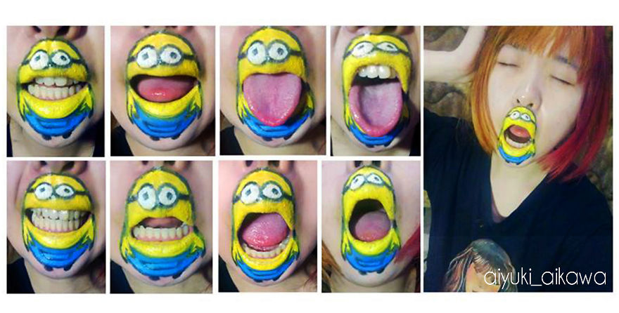 I've Painted My Mouth Into Various Childhood Character! And The Result Will Remind You About Your Beautiful Childhood Memories