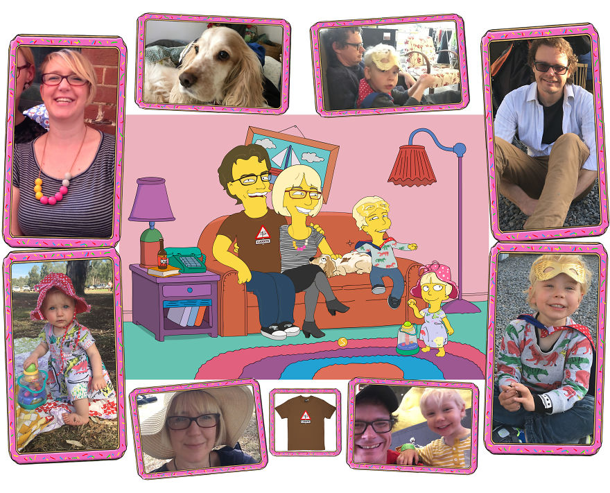 Illustrator Creates Simpsonize Portrait Of Random People&rsquo;s Into Simpsons Characters.