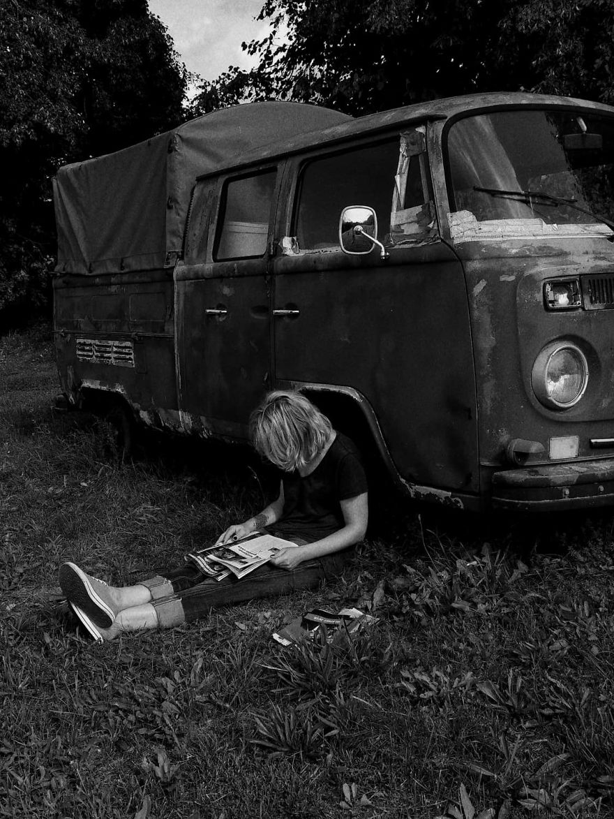 A Series Of Black And White Photos