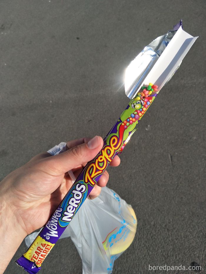This Candy Packet Is Approximately 7 Cm Longer Than The Piece Of Candy