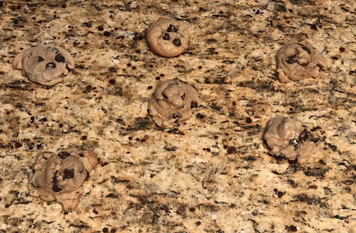 When I Bake Chocolate Chip Cookies, They Camo To My Counter Top