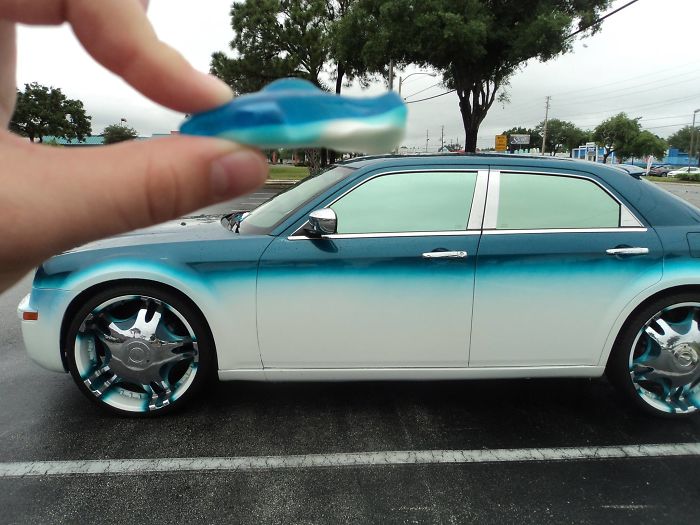 My Sister Saw This Car While She Was Eating Those Shark Candies