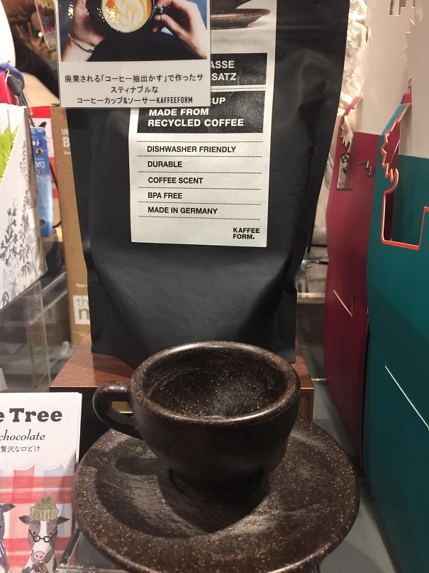 This Coffee Cup Is Made From Recycled Coffee Grounds