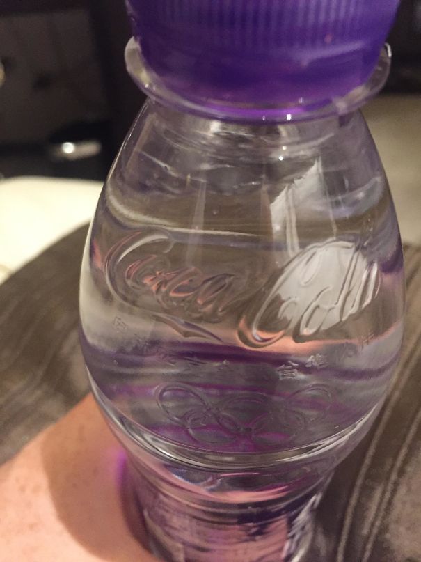 The Complementary Water In My Beijing Hotel Comes In Coke Bottles Recycled From The Olympic Games In Beijing 10 Years Ago