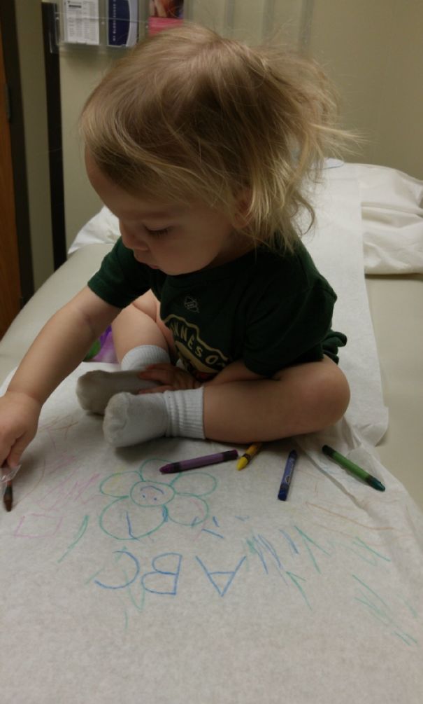 Bring Crayons To The Doctor When Your Kids Have A Check Up. It Keeps Everyone Distracted During Wait Times