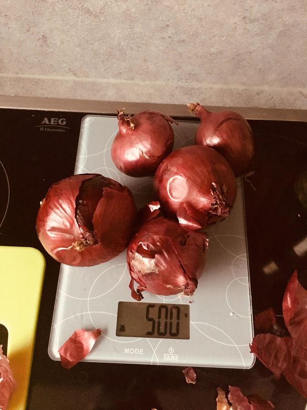 I Just Scaled A Handful Of Onions. Needed 500g