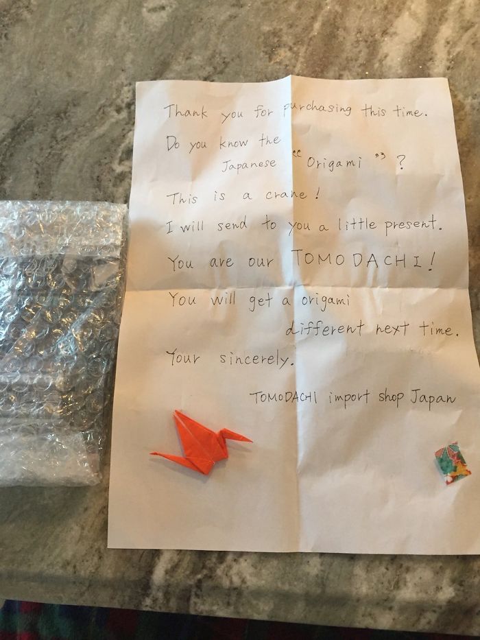 This Hand-Written Letter I Received From A Mail Order Off Amazon