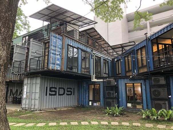 This Office Is Made Up Of Old Shipping Containers
