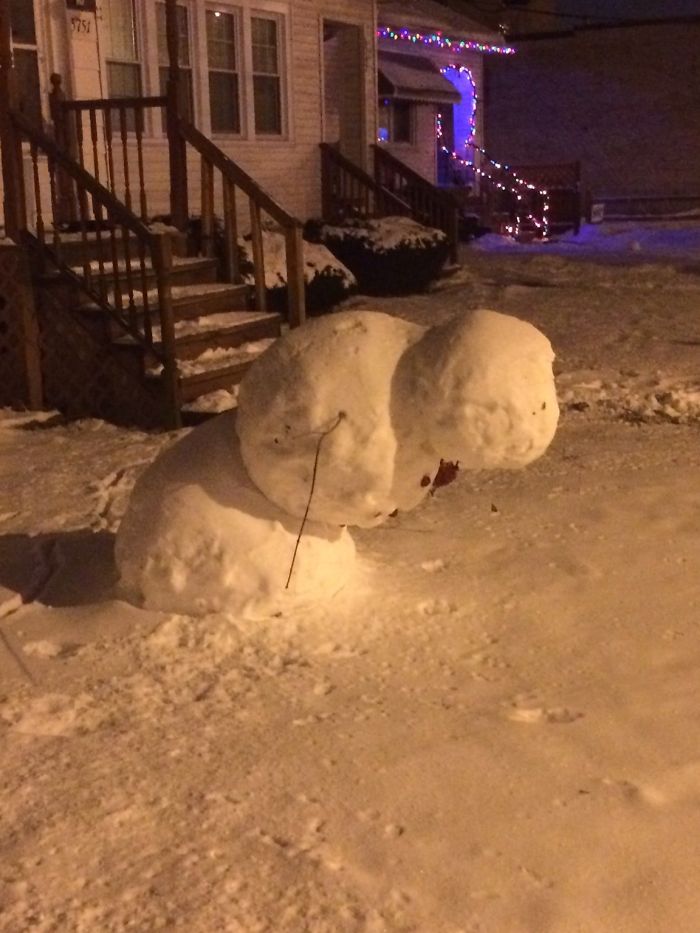 This Snow Man Denies All Laws Of Physics