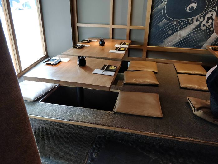 This Sushi Restaurant Has Tables That Simulate Traditional Japanese Seating While Letting You Sit Normally