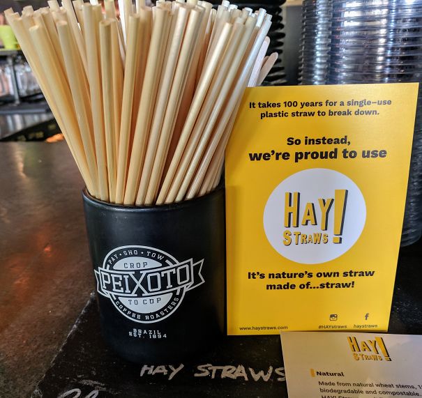 This Coffee Shop Is Offering Straws Made Out Of Hay To Reduce Waste