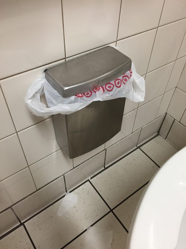 Even Target Uses Target Bags As Garbage Bags For Their Small Waste Bins
